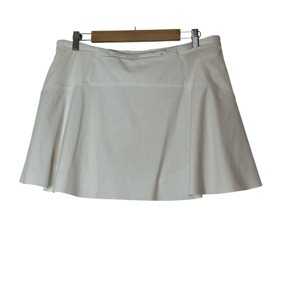 Athleta Skirt‎ Skort Women's Large White Golf Athletic Pocket Athleisure Tennis